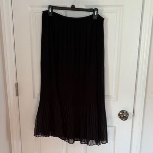 Alfani Black Maxi Pleated Skirt